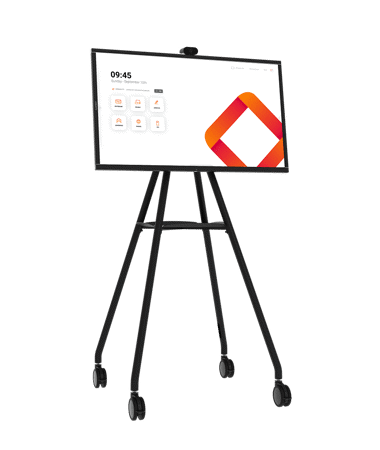 i3SIXTY interactive display on a mobile stand.
